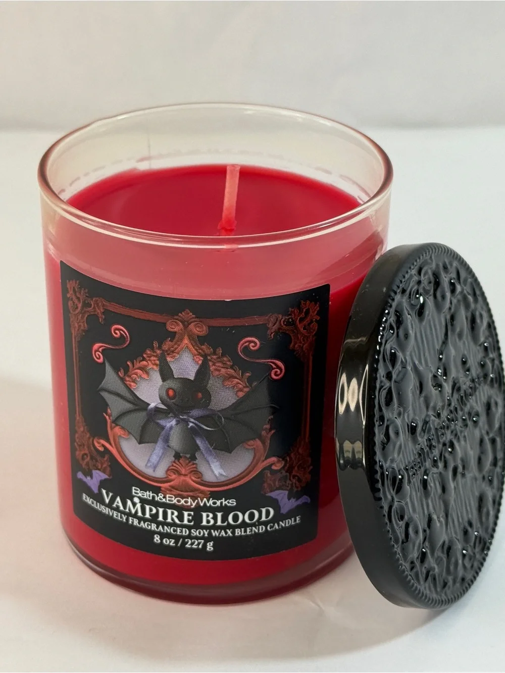 Bath & Body Works VAMPIRE BLOOD single wick candle NEW Jasmine Plum Strawberry